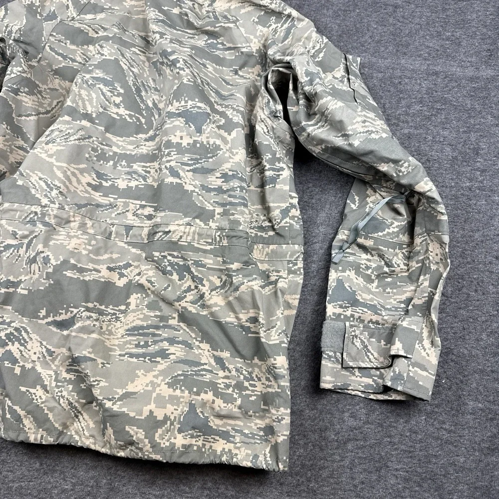 US Airforce Jacket Mens Small Regular Parka Military Tiger Stripe Camo APECS